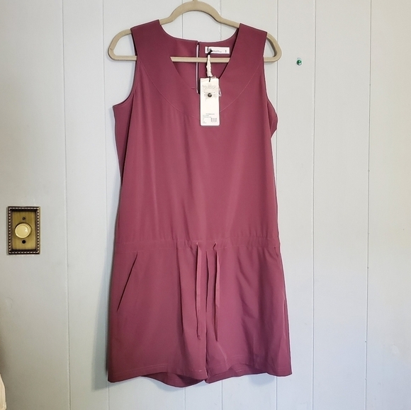 FIG Clothing  Burgundy ACE Romper women size M - Picture 4 of 12